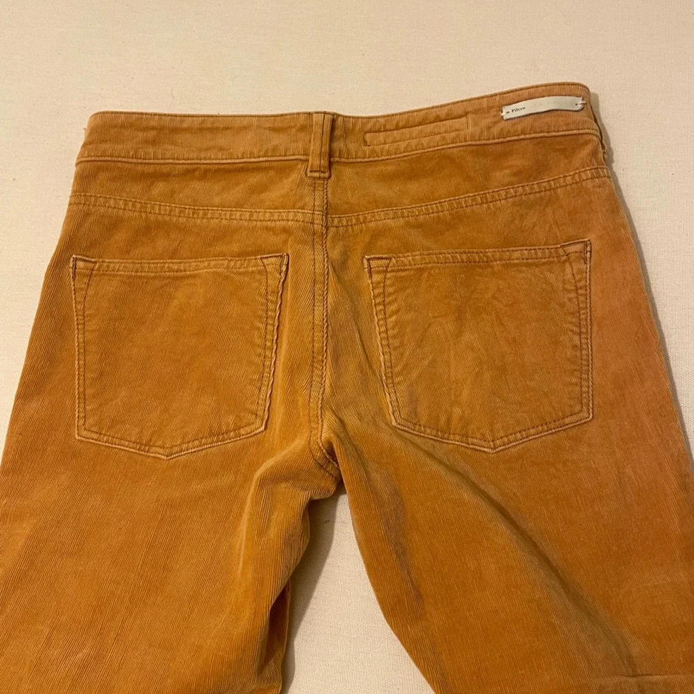 Pilcro and the‎ Letterpress Womens 25 Serif Corduroy Skinny Pants Mustard Yellow